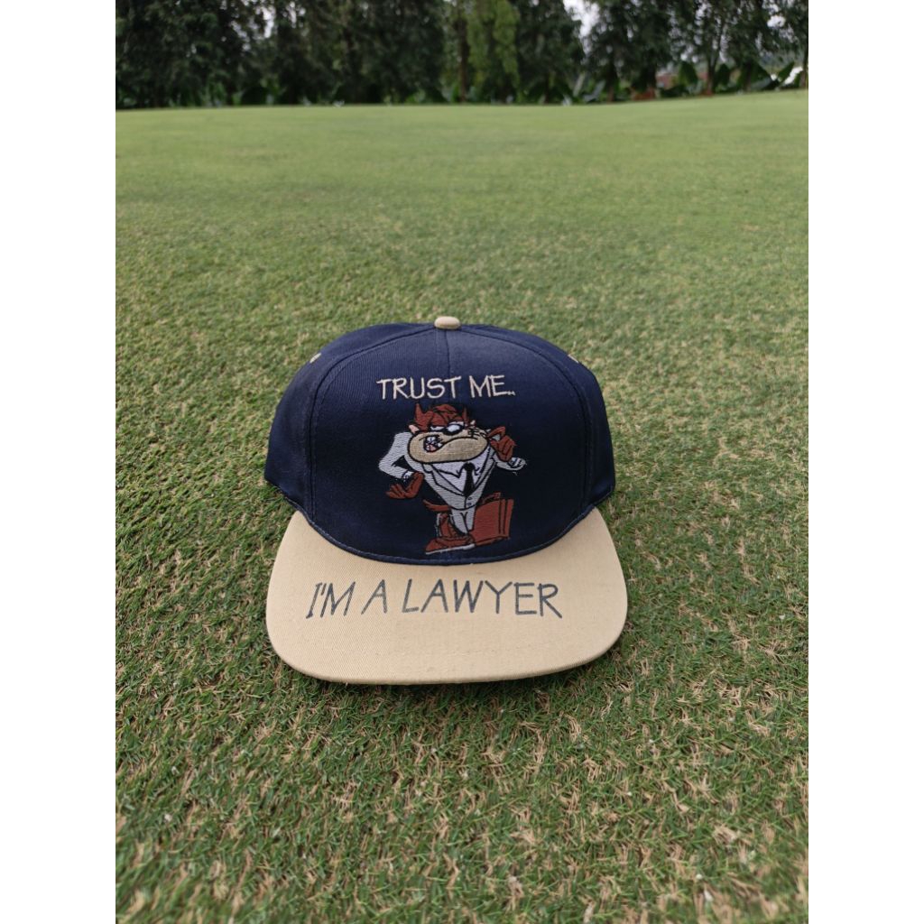 Vintage Hat / Topi Vintage 90s Looney Tunes Tasmania I'am A Lawyer 1994