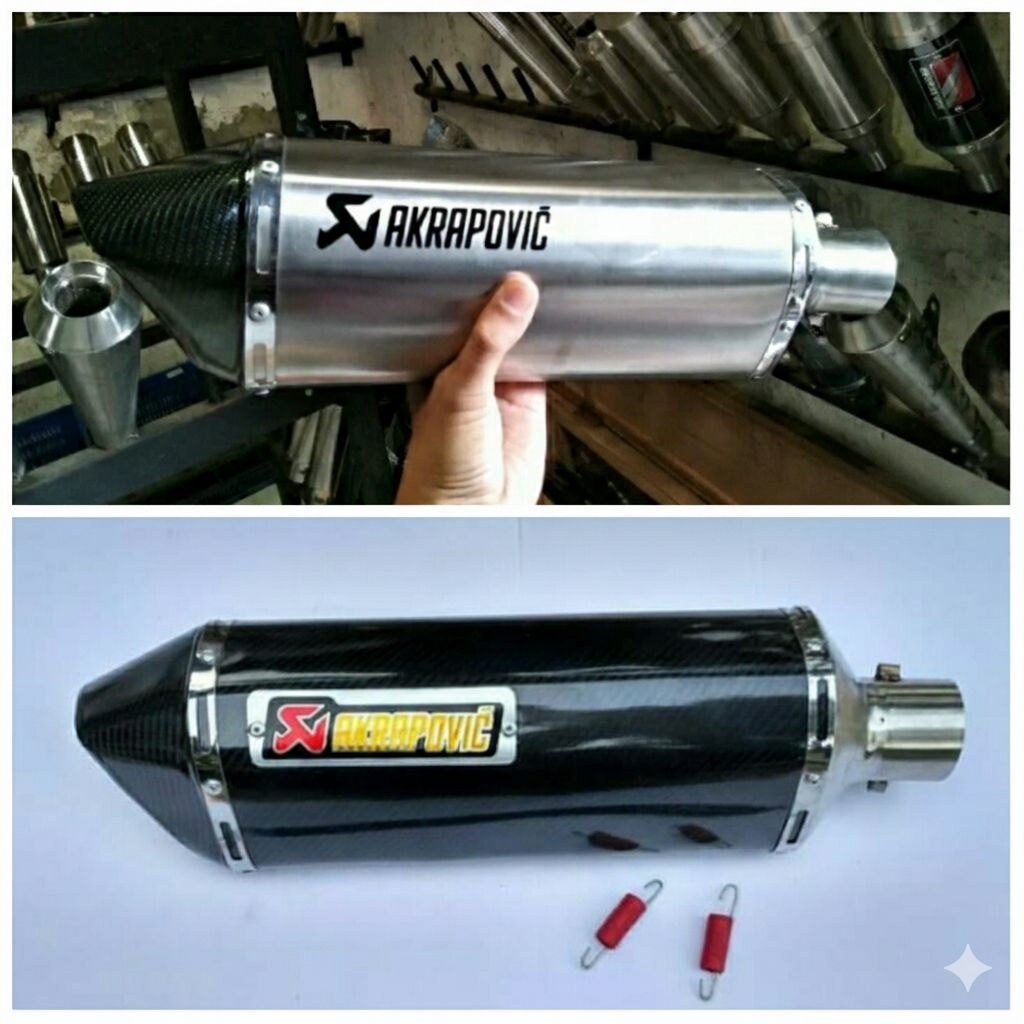 Knalpot Model Akrapovic Layang FULLSYSTEM R25, MT25, CBR 250R, CBR 250RR, Ninja 250 Karbu, Ninja 250