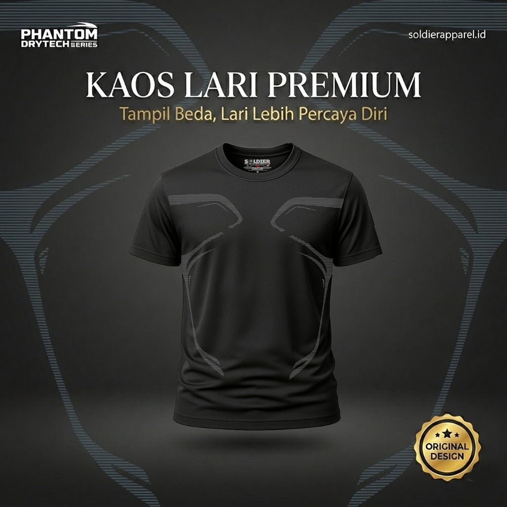 Kaos Running Dryfit Premium – Phantom DryTech Series | Kaos Olahraga
