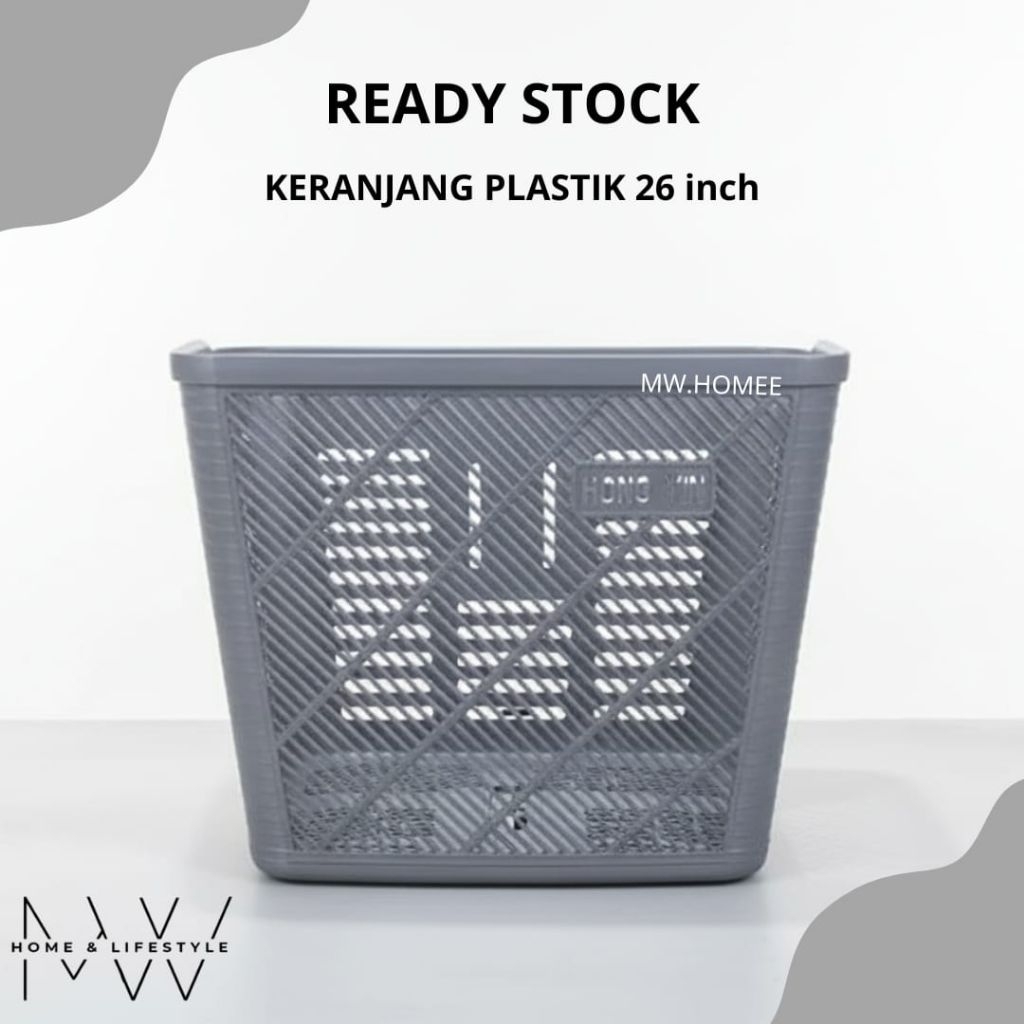 Keranjang Sepeda Mini Ctb 24 26 Plastik Tebal Hong Yin / Keranjang sepeda mini Ctb 24'' 26''