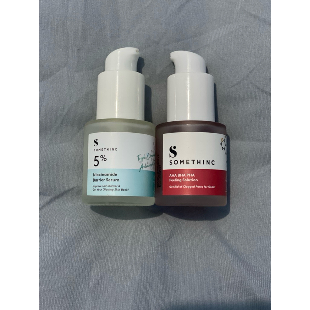 Somethinc Serum Niacinamide Barrier Serum 5% 20ml | Somethinc AHA BHA PHA Peeling Solution 20ml (Pre