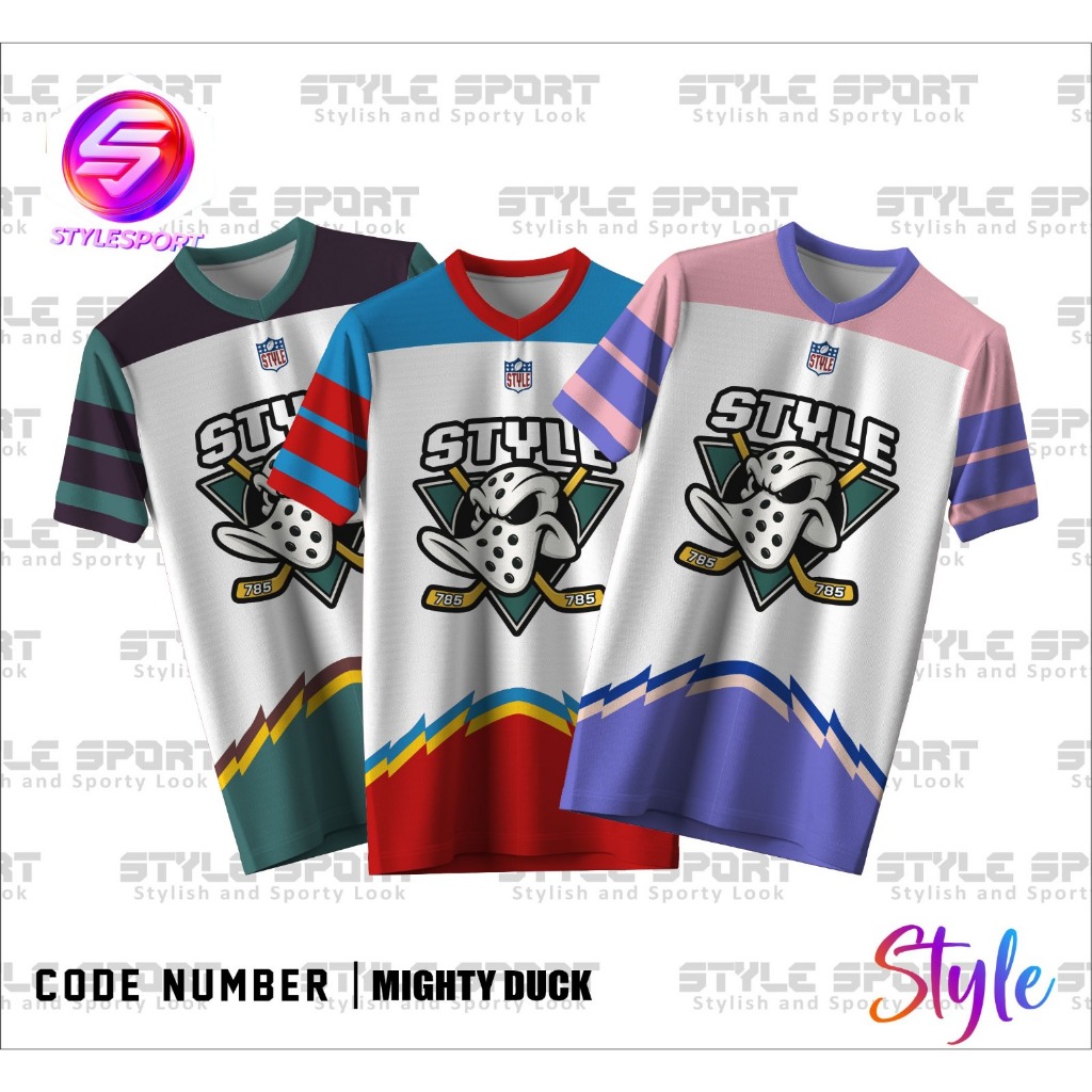STYLE-Kaos Jersey Oversize American football  Mighty Ducks Dryfit Premium