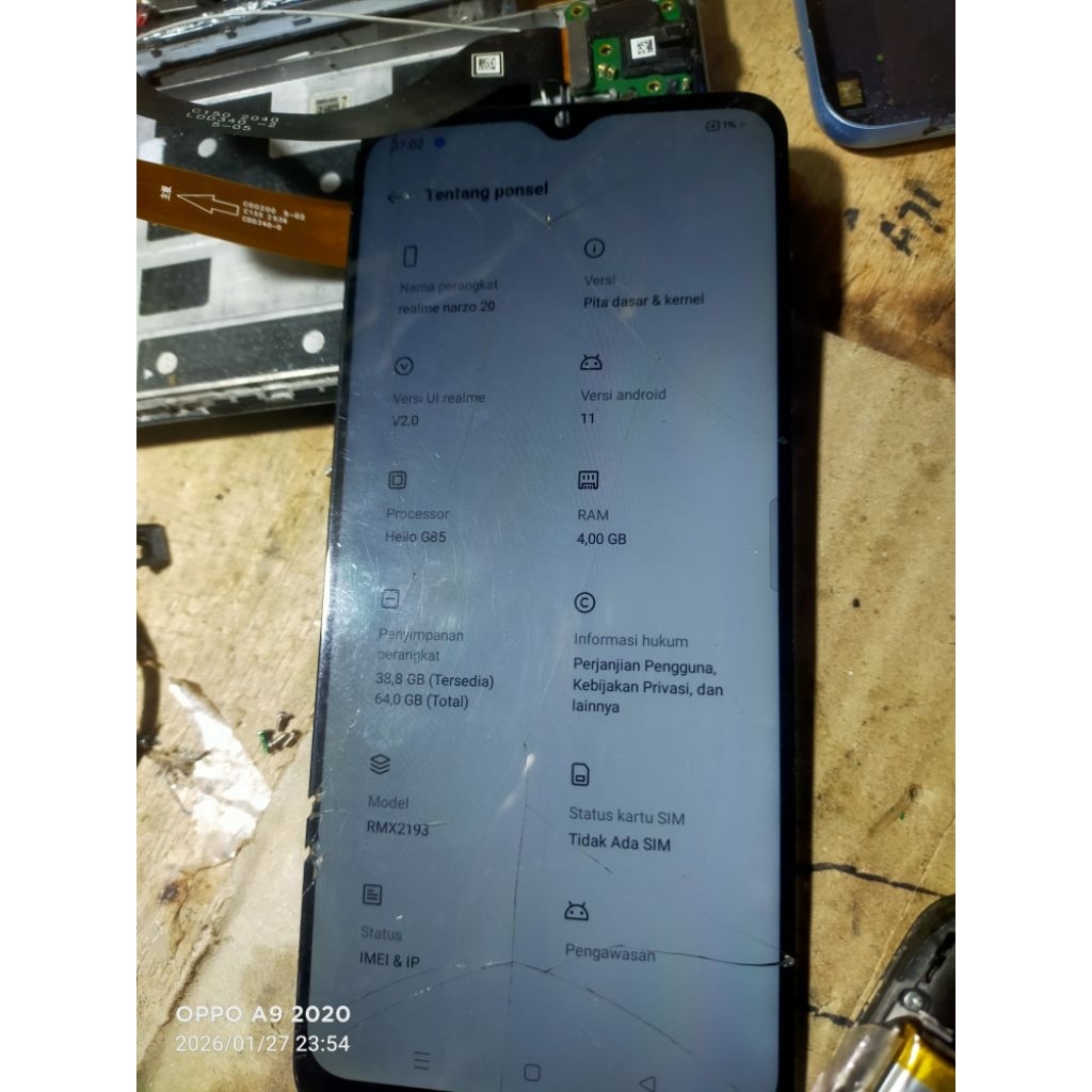 MESIN REALMI NARZO 20 RAM 4/64 NORMAL JAYA