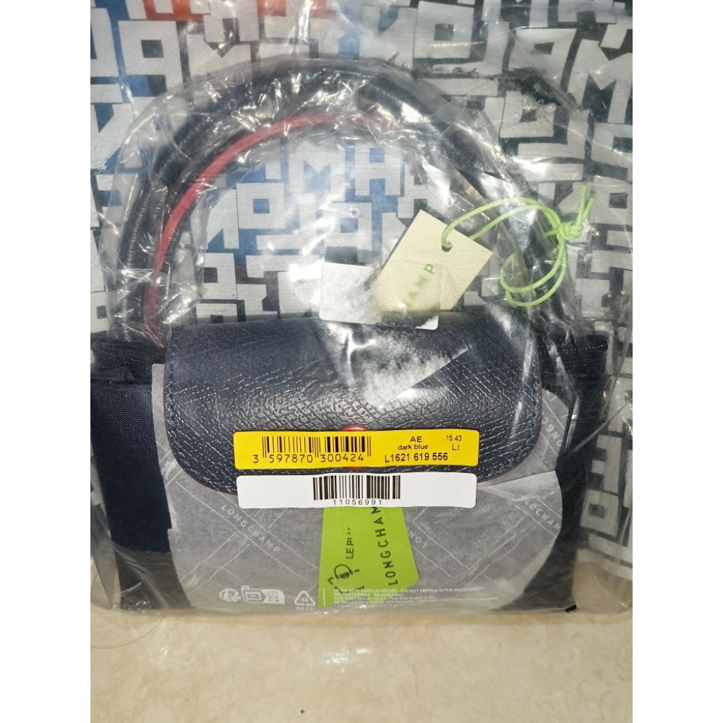 LC Le Pliage MLH Black, SSH Navy red Club