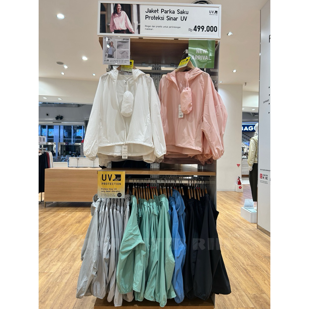 Jaket Parka Saku UV Protection WOMEN UNIQLO