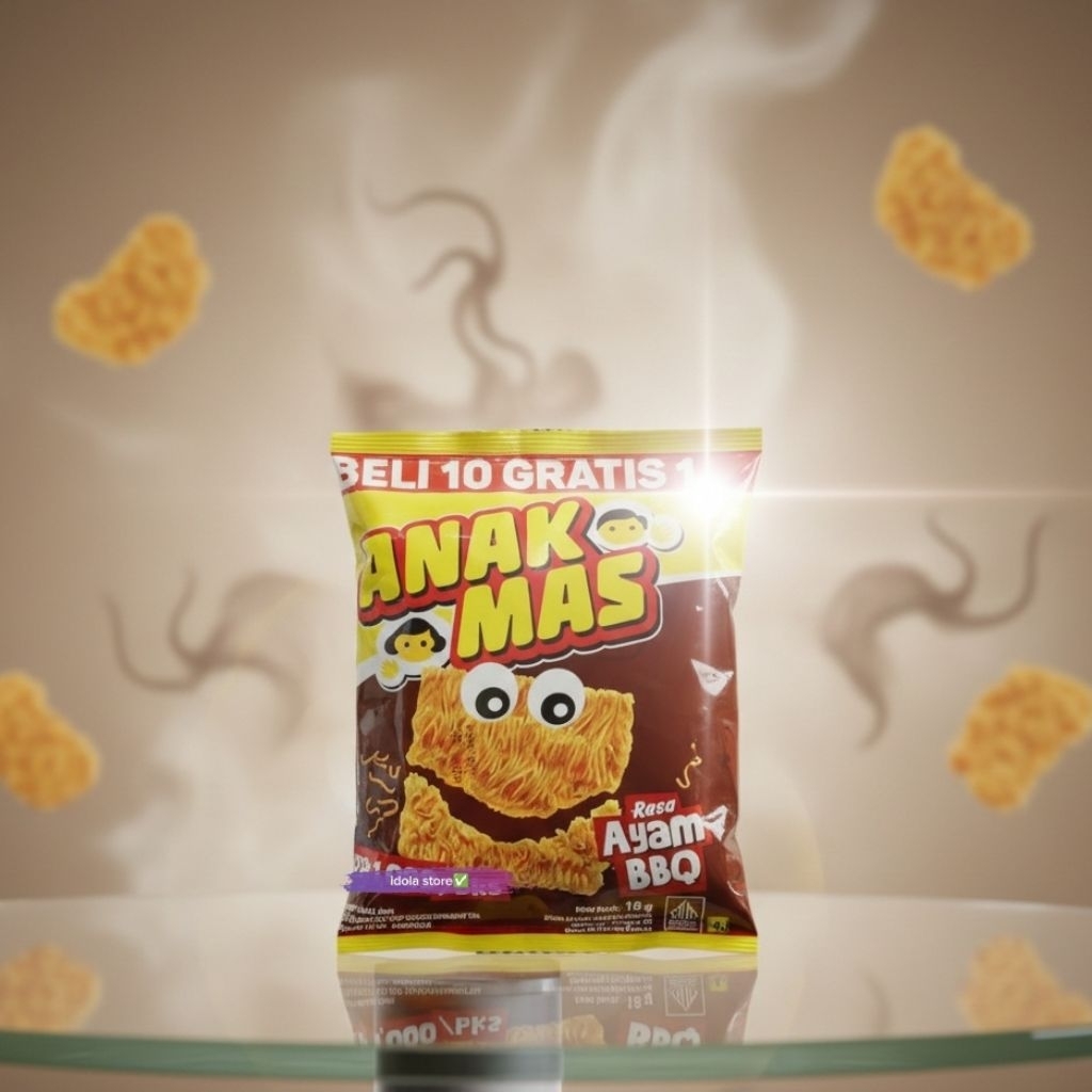 Anak Mas Snack Mie Kremes Ayam BBQ 18gr