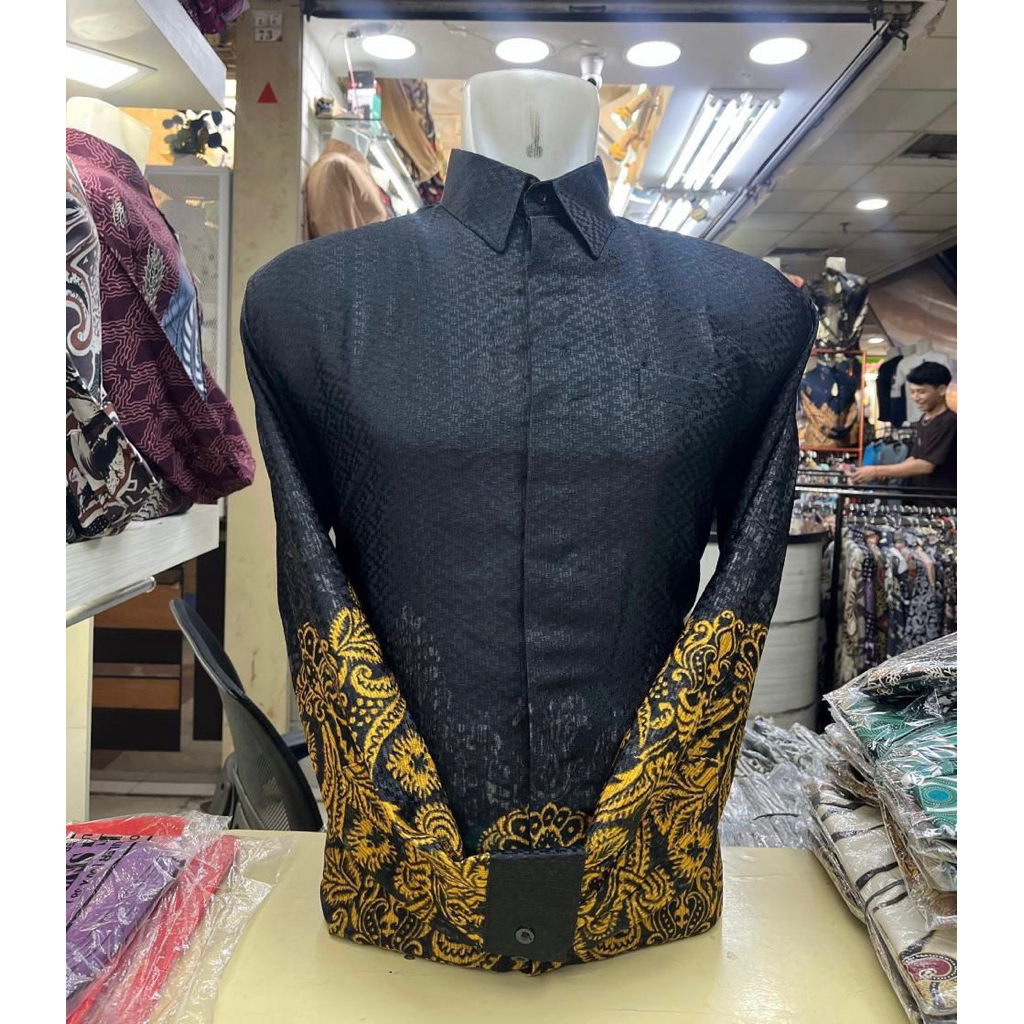 kemeja Batik Pria Lengan Panjang Bahan Doby Premium Motif Terbaru Doby Super