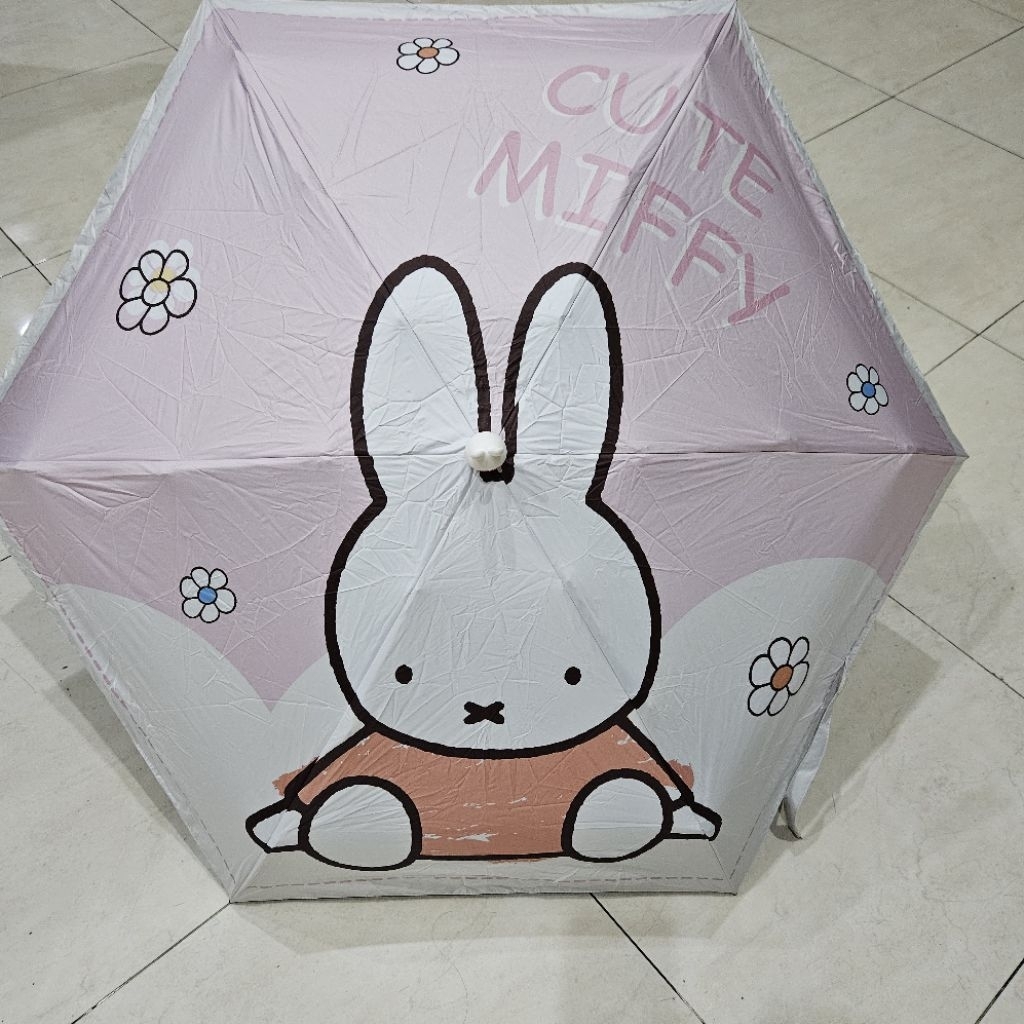 Miffy 3Dfigurine Handy Umbrella anti UV Payung Lipat Miffy anti UV Ready New