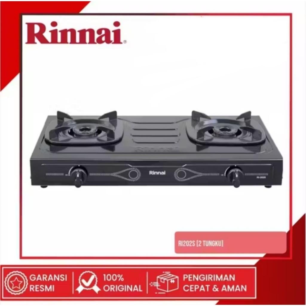 [INSTAN] RINNAI RI202S / RI 202S / RI202 S / RI 202 S KOMPOR GAS 2 TUNGKU