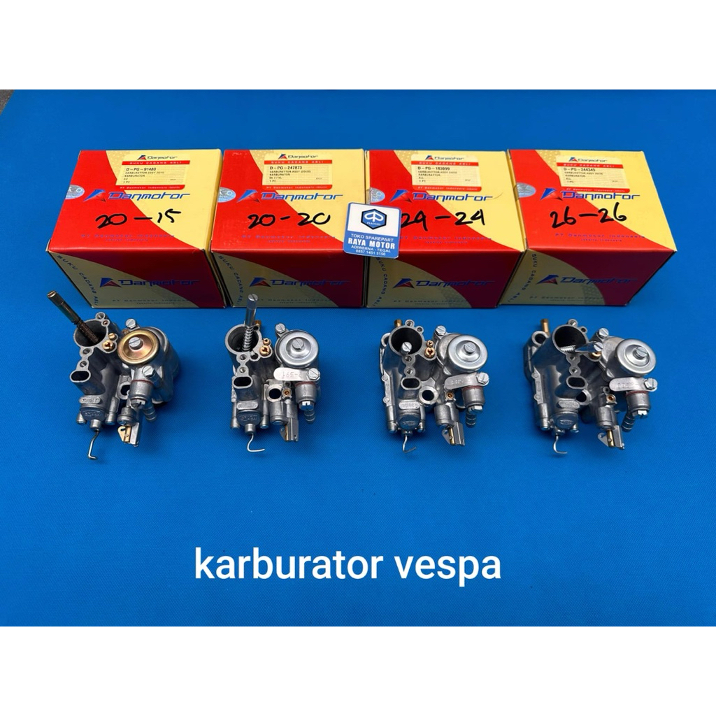 karburasi karburator carburator karbu vespa ukuran 20-20 danmotor