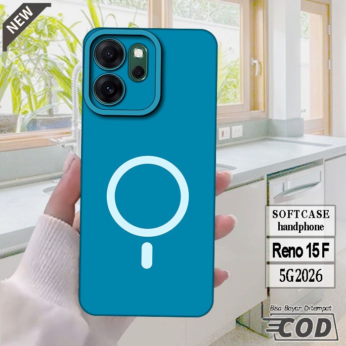 Case OPPO RENO 15F 2026  -Case OPPO RENO 15 F 2026  _Casing silikon hp hitam bening Elastis keren