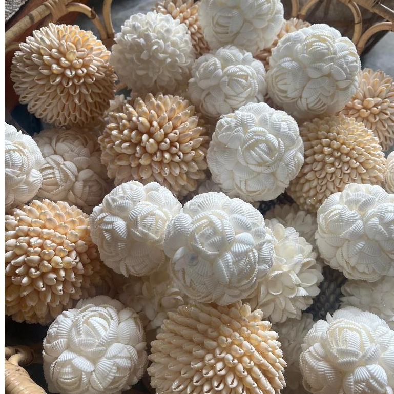 Kerajinan Bola Kerang Bali (Shell Ball) - Dekorasi Rumah Mewah & Estetik