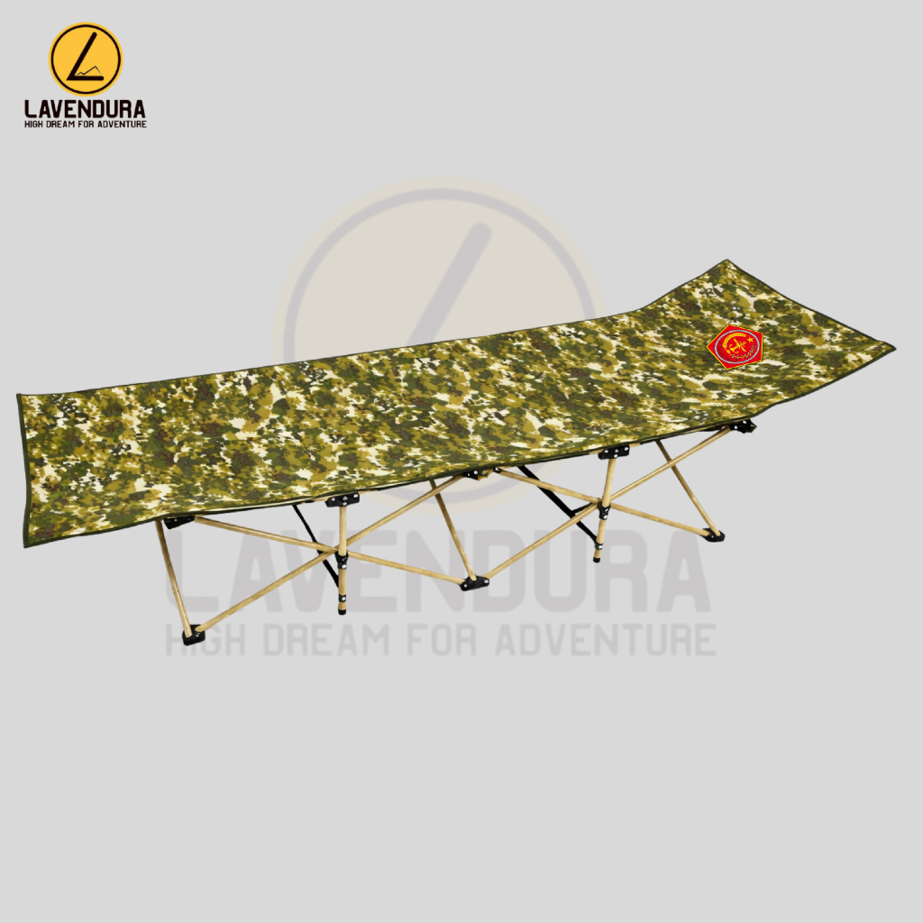 Velbed Lipat Motif TNI AD Kostrad Malvinas Peduli Kasur Lipat Adjustable Portable Folding Escort Bed