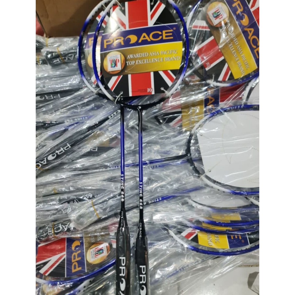 [PROMO] Raket Badminton Pro Ace Sting 668 Batangan Original