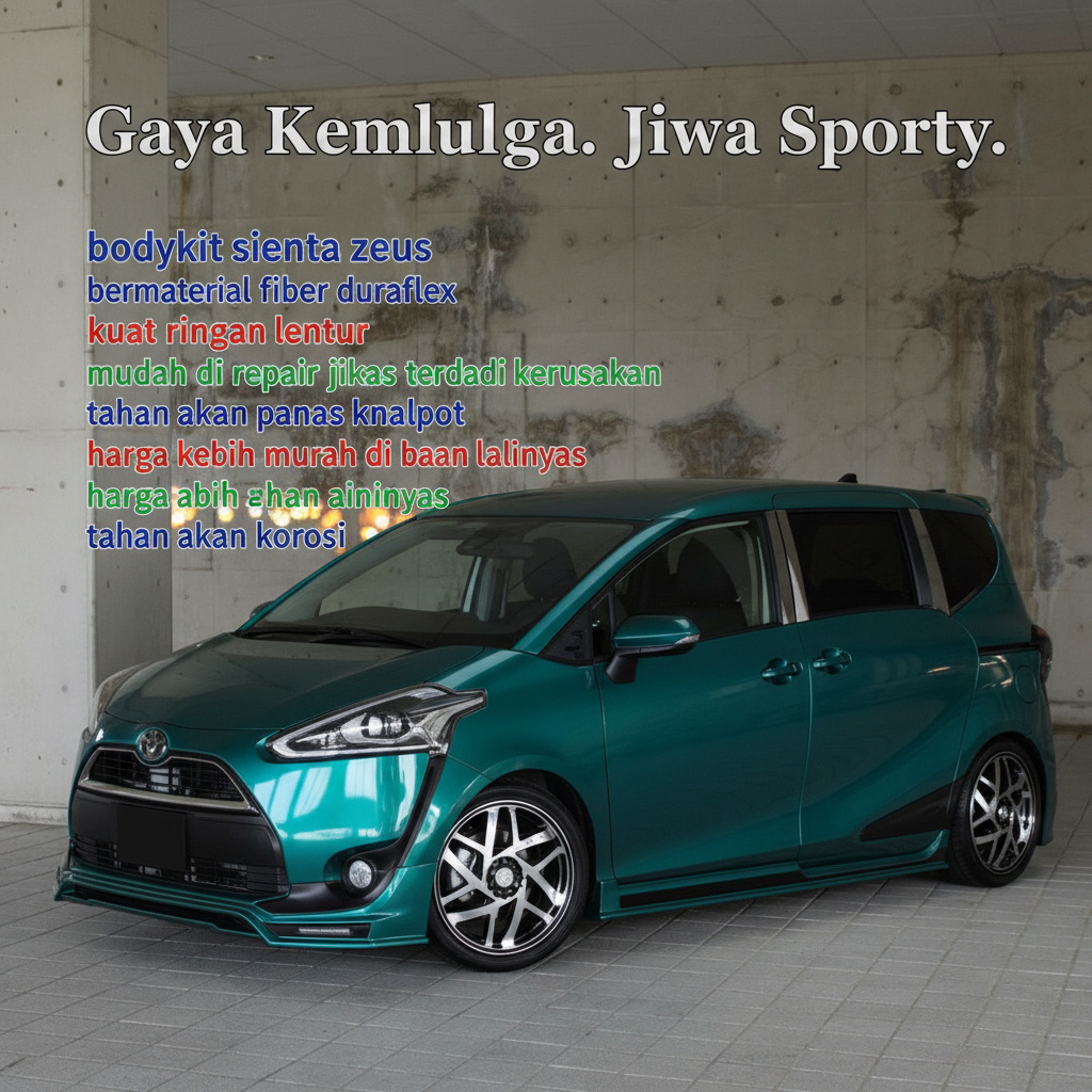 Bodykit Toyota Sienta Zeus bodikit sienta body kit sienta