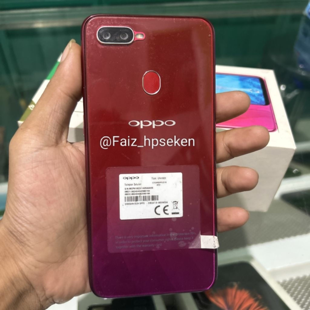 Oppo F9 4G Ram 4/64 Fullset Original Handphone Second Bekas Normal Siap Pakai