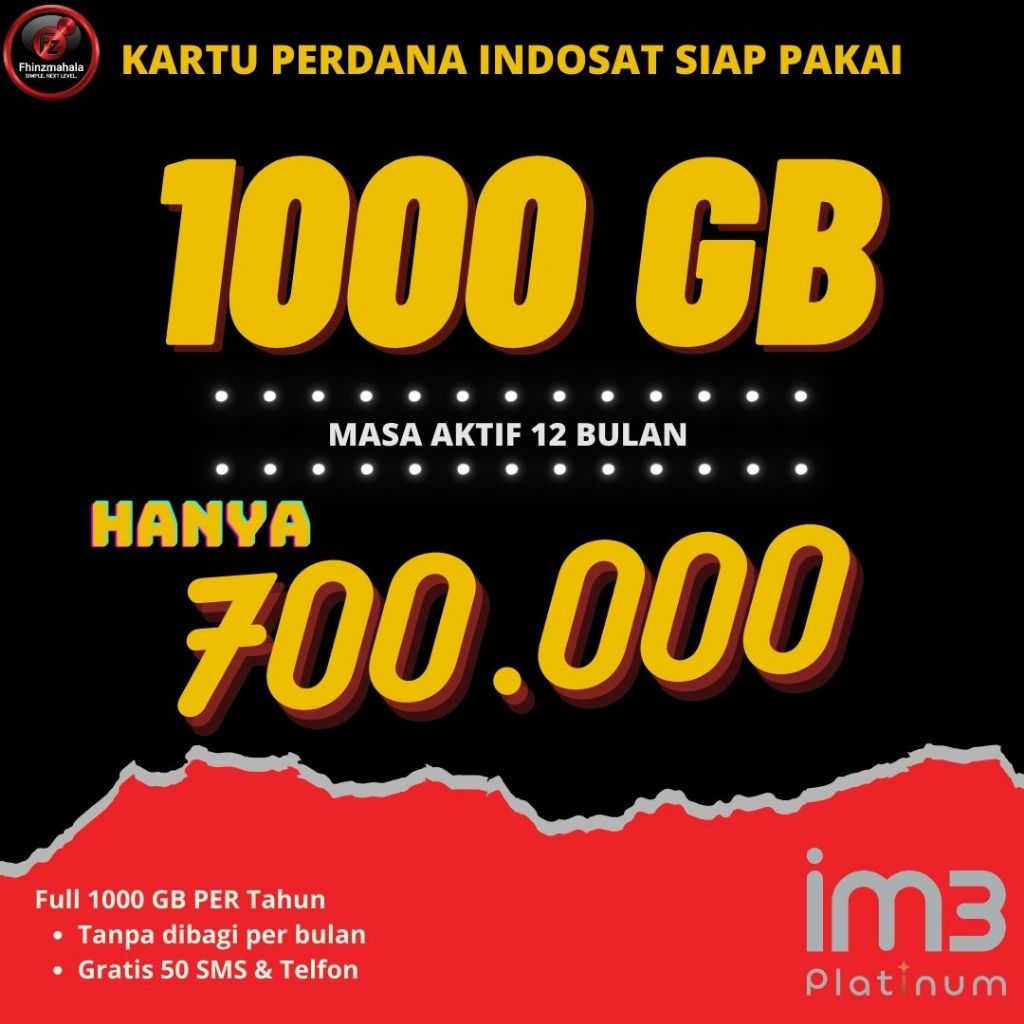Indosat Promo Termurah Kartu Perdana 1000 GB 1 Tera Aktif 12 Bulan Harga Terjangkau Kapasitas Besar