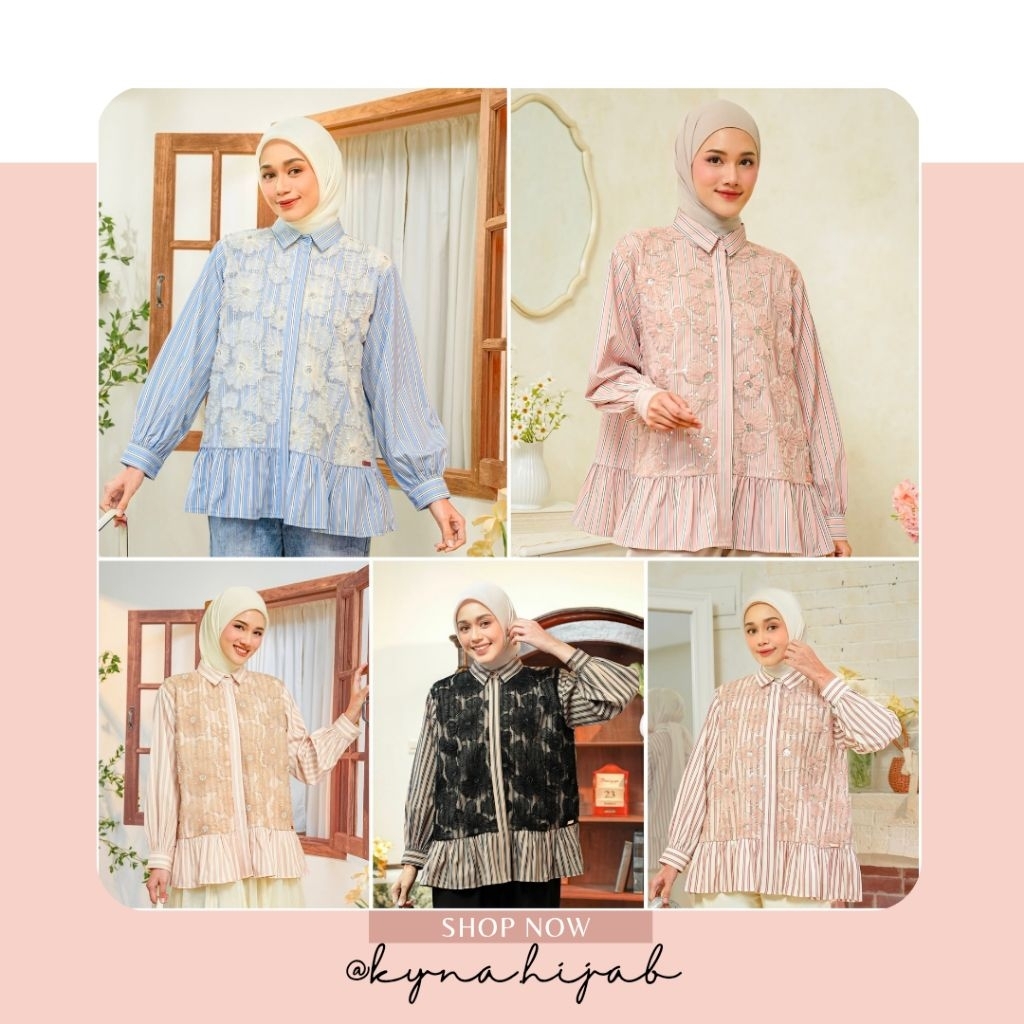 YUMI STRIPE SHIRT STRIPES SHIRT (TANYA STOCK) kienka official