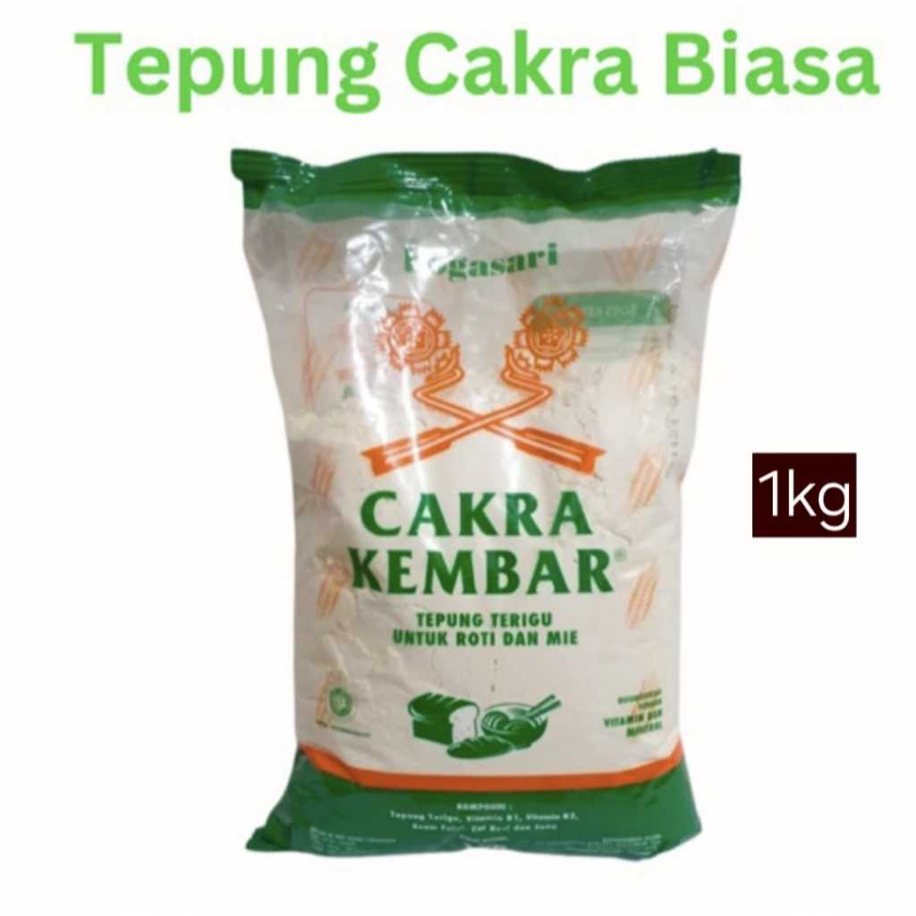 Cakra Kembar Tepung Terigu [1 kg] / Terigu Cakra Kembar 1kg