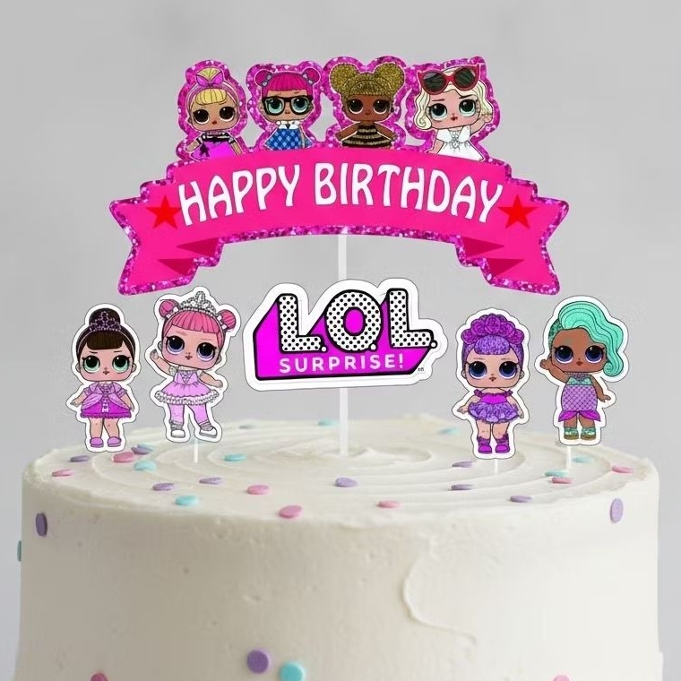 HIASAN KUE LOL TOPPER CAKE ULANG TAHUN