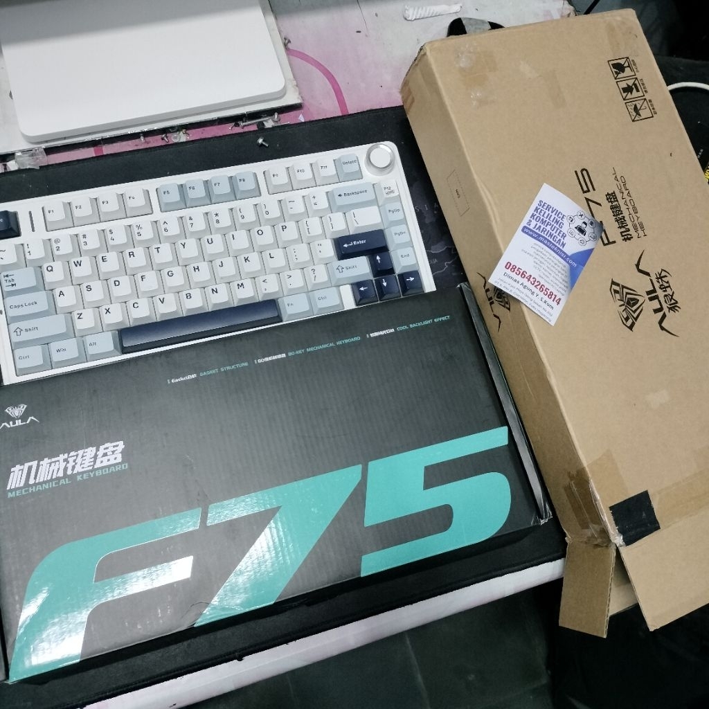 Keyboard Mechanical 75% Aula F75 Wireless Bluetooth 3 Mode