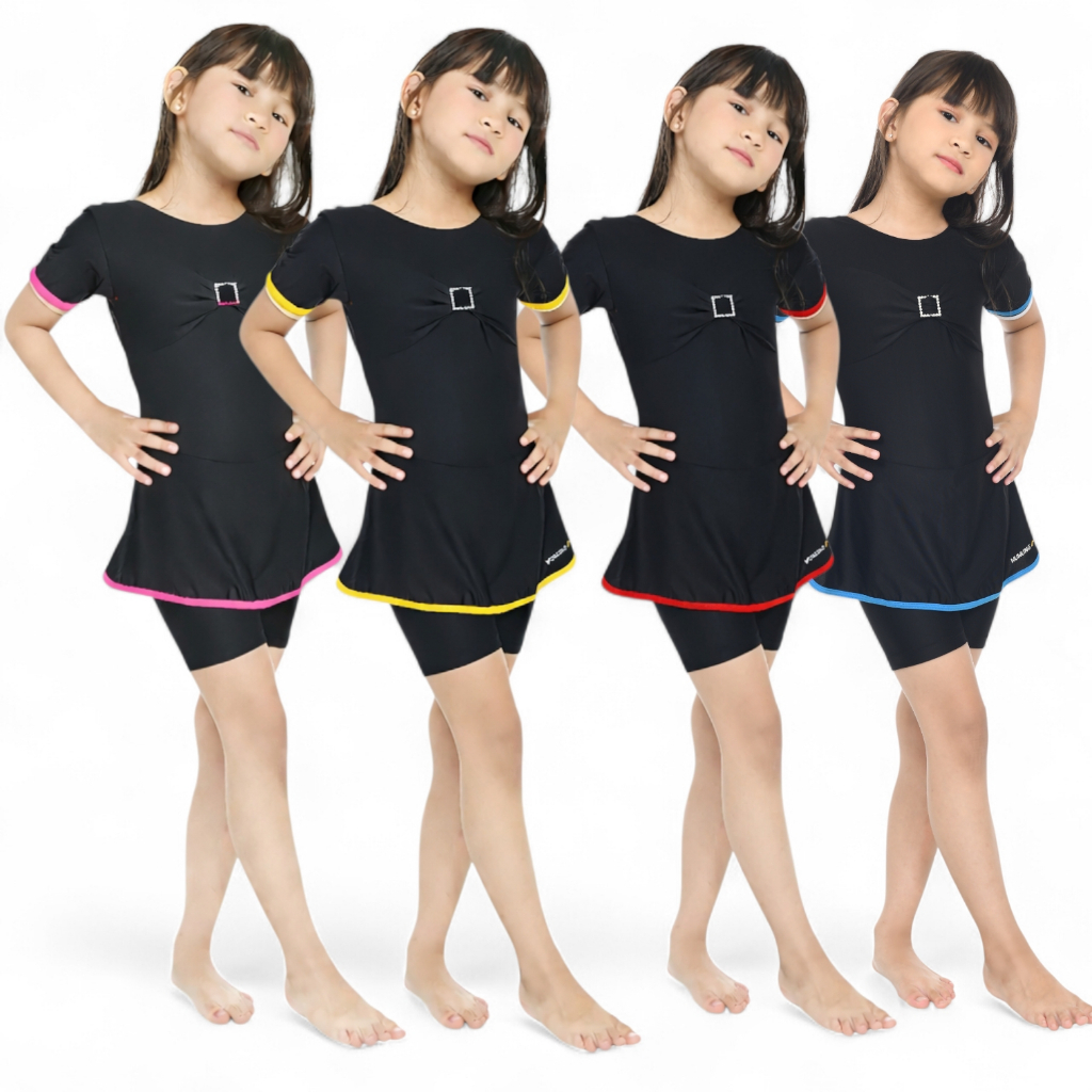 Baju Renang Anak Perempuan 5-14 Tahun Baju Renang Rok Anak Remaja