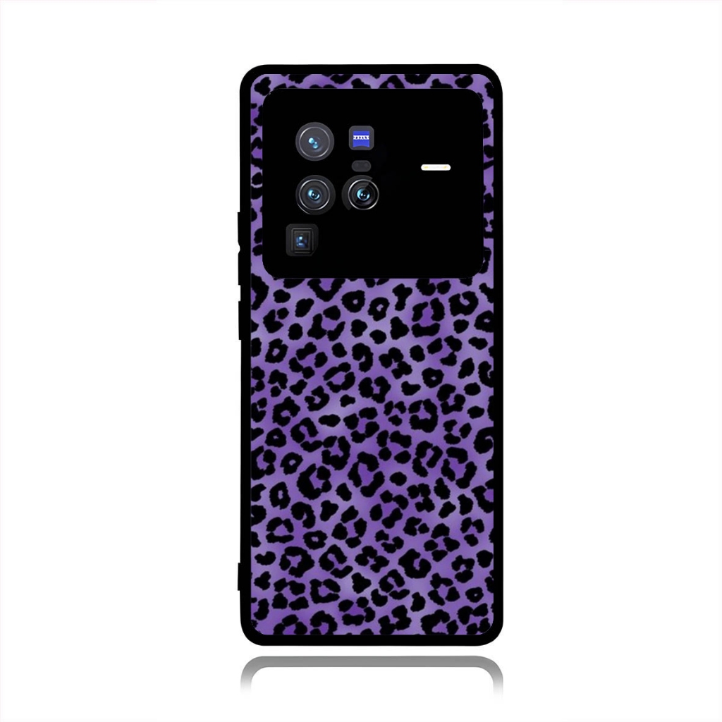 Case Vivo X200,X80, X70,X60,X50, V50, V40,V30,V29,V27 PRO LITE 4G 5G Custom Leopard Purple