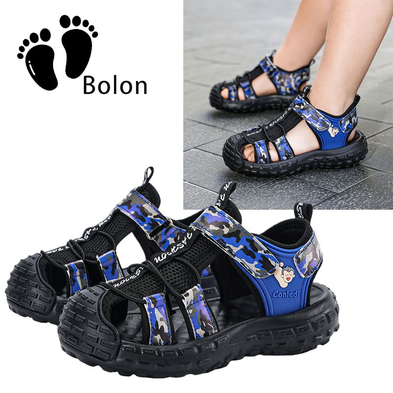 Bolon Sandal Anak-anak Anti-slip Tahan Pakaian Mencegah Tabrakan Ujung Kaki