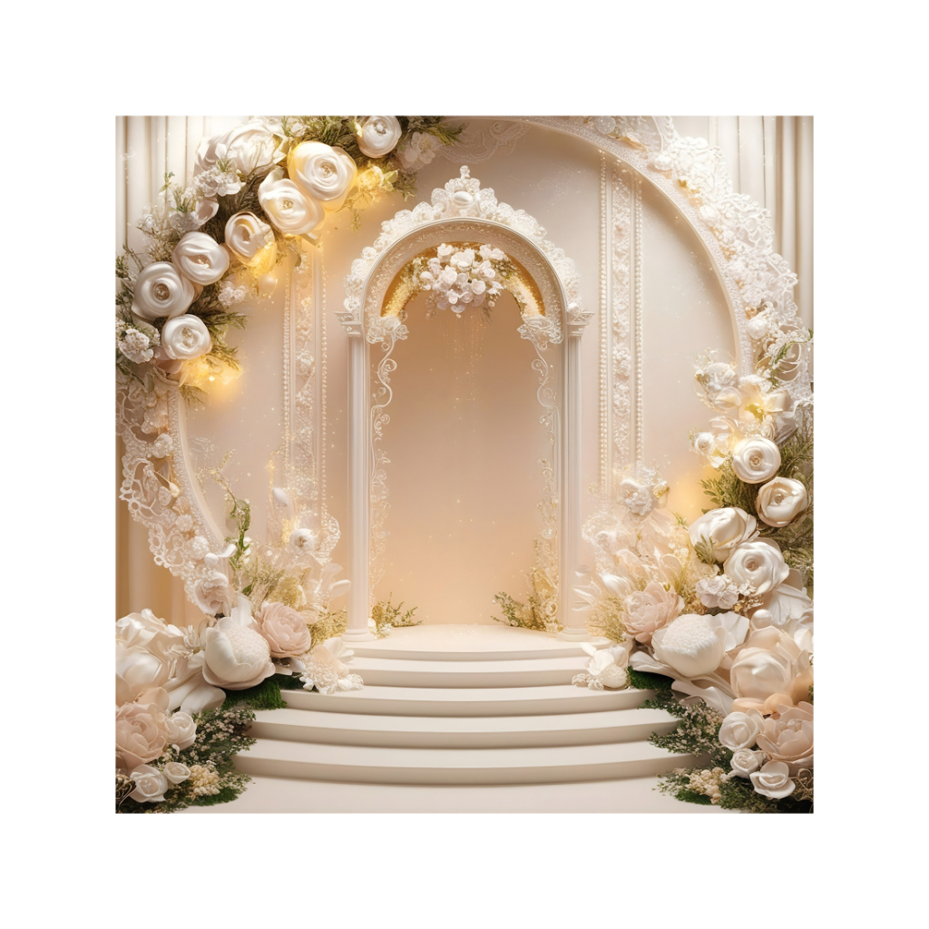 Wallpaper/backdrop wedding/backdrop pernikahan dari Bahan Flexy 280 (Mmt/Banner)