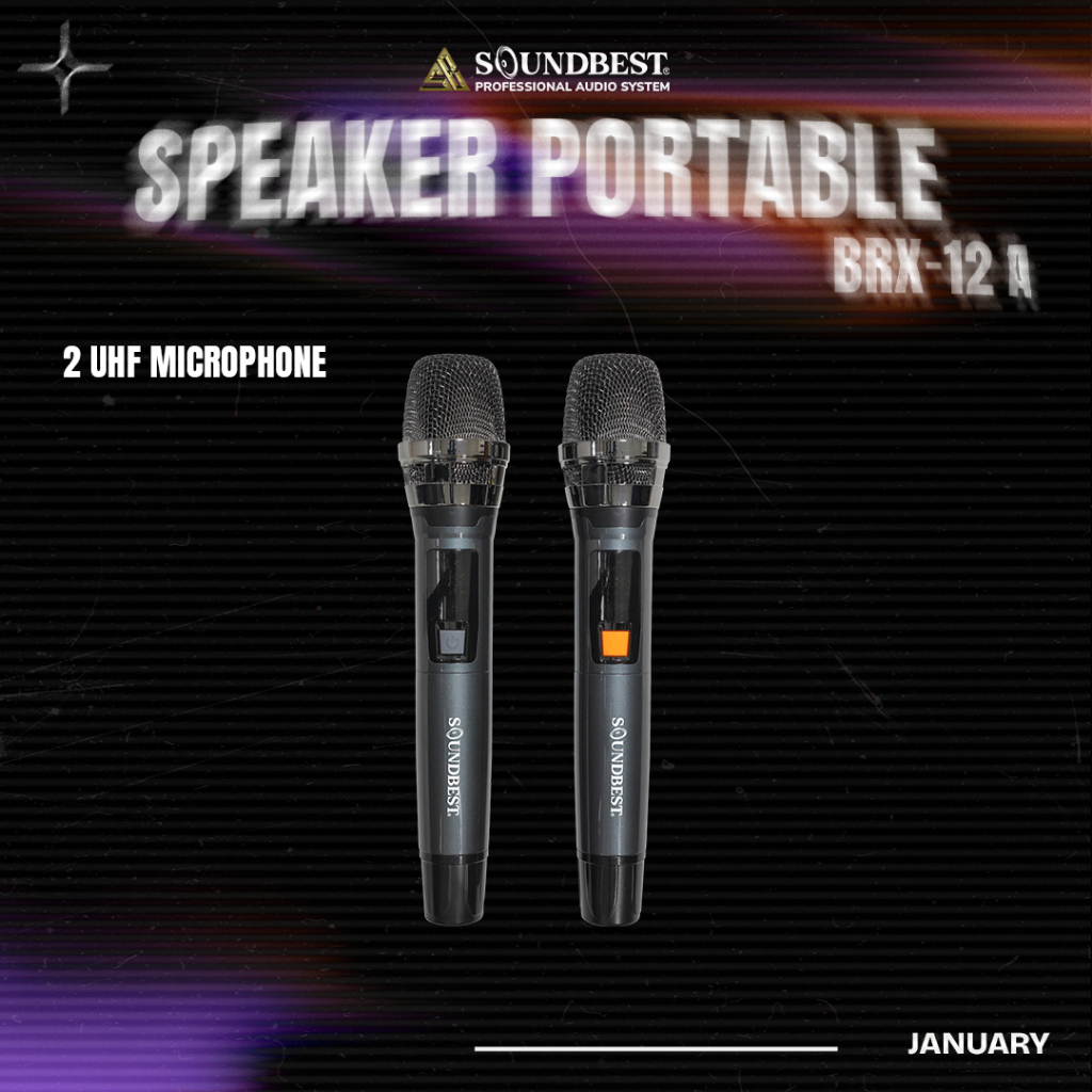 SOUNDBEST Speaker Portable BRX 12 A – switch frekuensi, 6-Band Equalizer, Portable | GARANSI RESMI – ORIGINAL