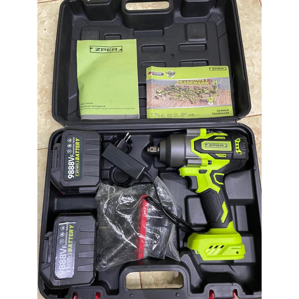 ZPER Cordless Impact Wrench Brushless impact baterai wrench Mobil Truk Fuso Tronton