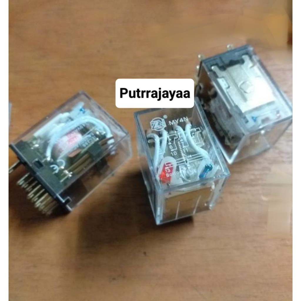 Relay rilay MY4N AC 220 Volt 14 Pin ZN / Relay AC 220V 14 Kaki