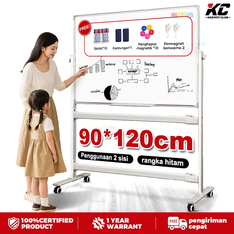 White Board Standing 90x120 Cm/Whiteboard Magnetic Stand Uk/White Board Standing Magnet Double  Face