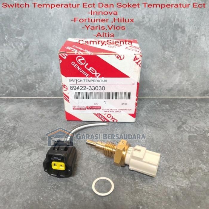 Switch Ect Sensor Temperatur Dan Soket Ect Fortuner Vios Original 2pin