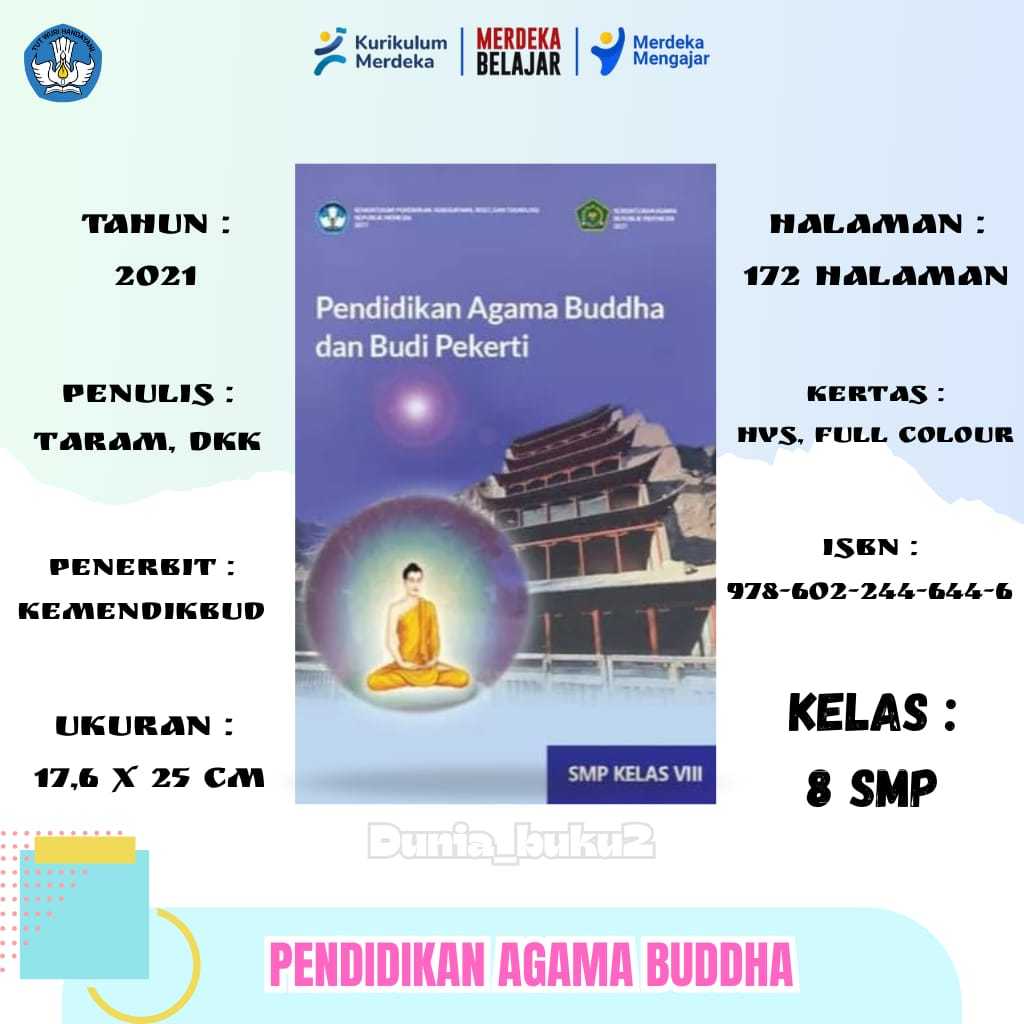 BUKU SISWA AGAMA BUDDHA KURIKULUM PENGGERAK-MERDEKA KELAS 8 SMP