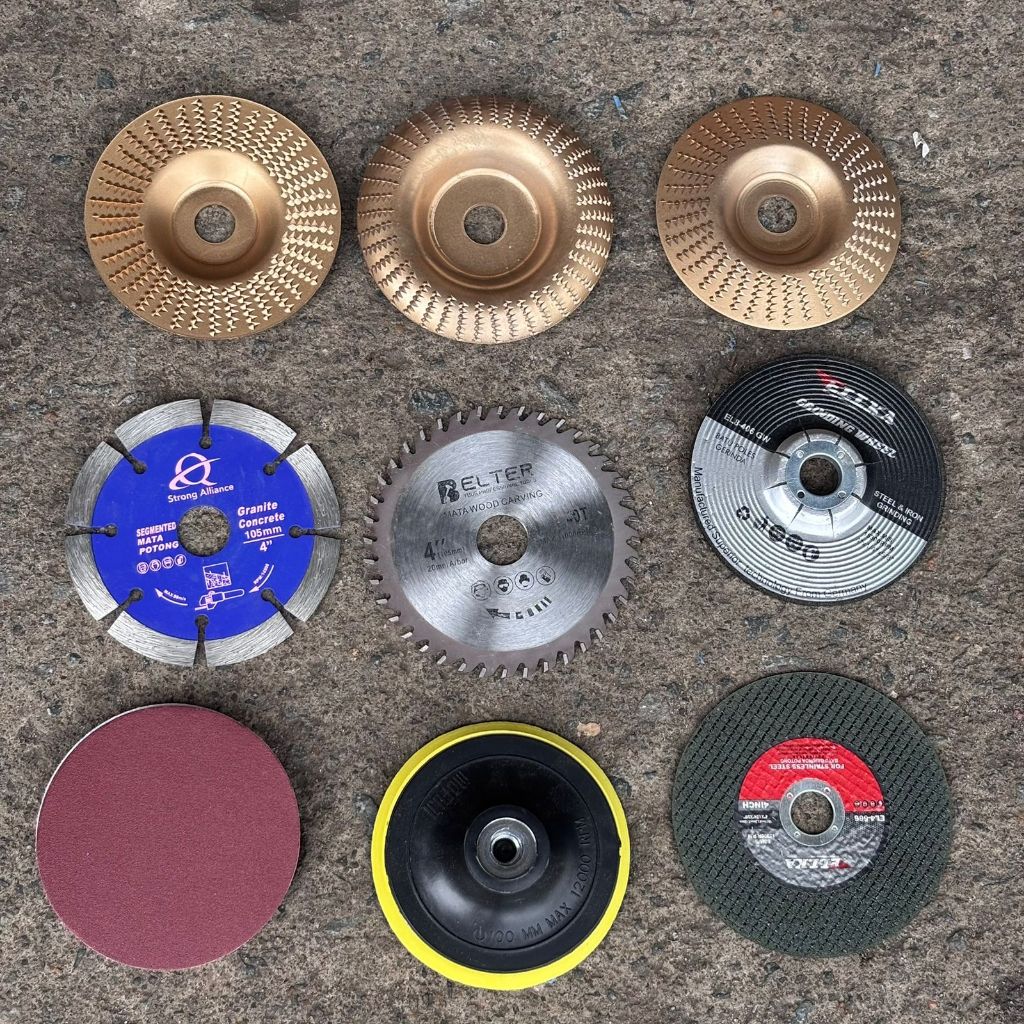 Paket 18 Pcs Mata Gerinda 4" mata potong besi potong keramik potong kayu ukir kayu batu gerinda pole