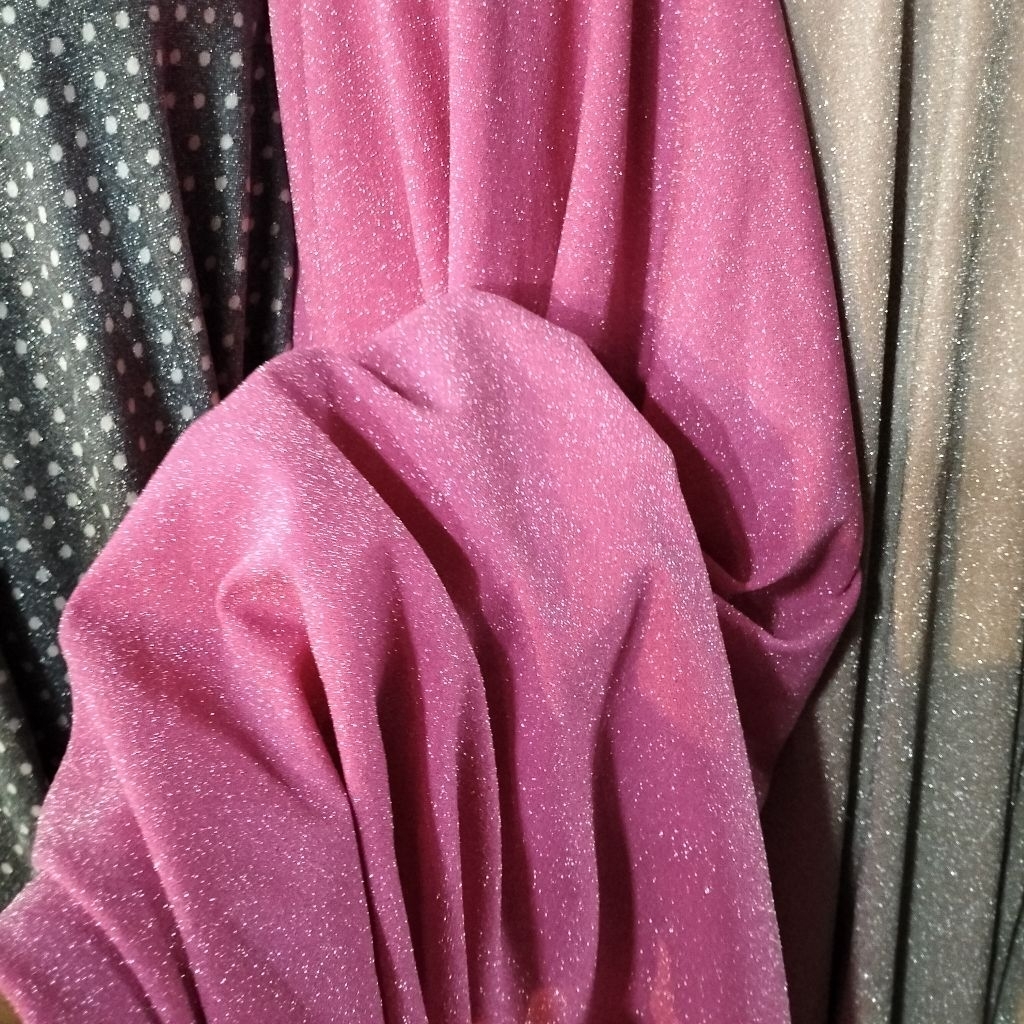 bahan kain spandek metalik garmen/kain spandek metalik mewah