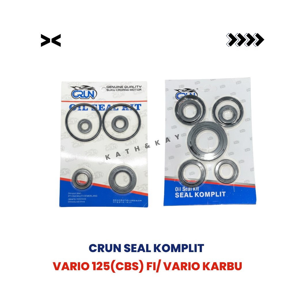 Seal Komplit CRUN Vario 125 CBS / Vario Karbu  / Oil Seal Kit Vario Karbu / 125