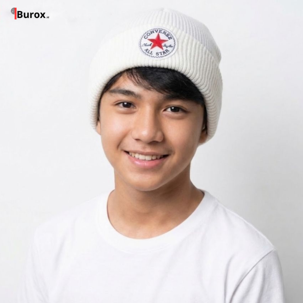 (COD) Topi Kupluk Logo Bordir Converse Premium Tebal Pria Wanita Custom Bordir