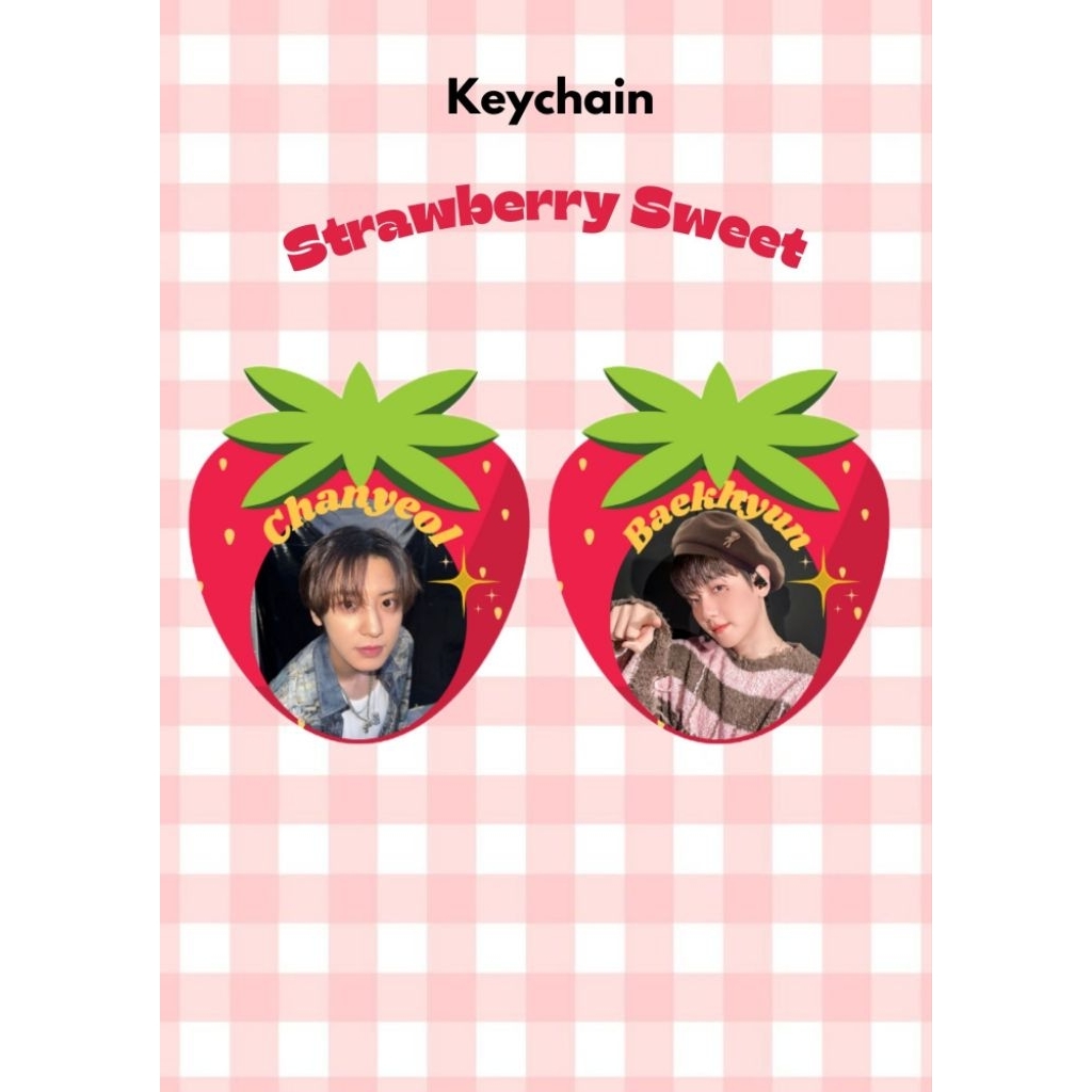 Keychain Strawberry sweet Chanbaek Versi