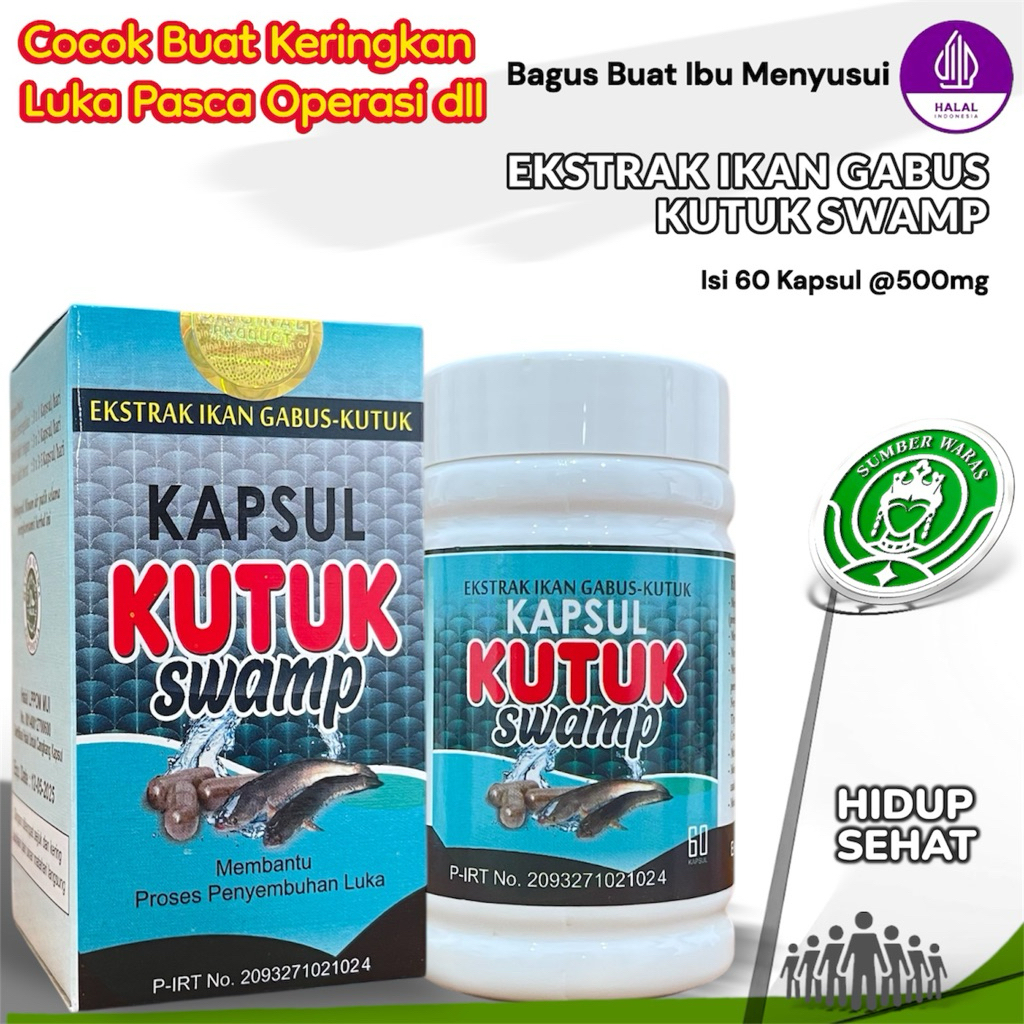 Kapsul Kutuk Sehat Sentosa Isi 60 - Ekstrak Ikan Kutuk Gabus Swamp Cepat Sembuh Semua Luka
