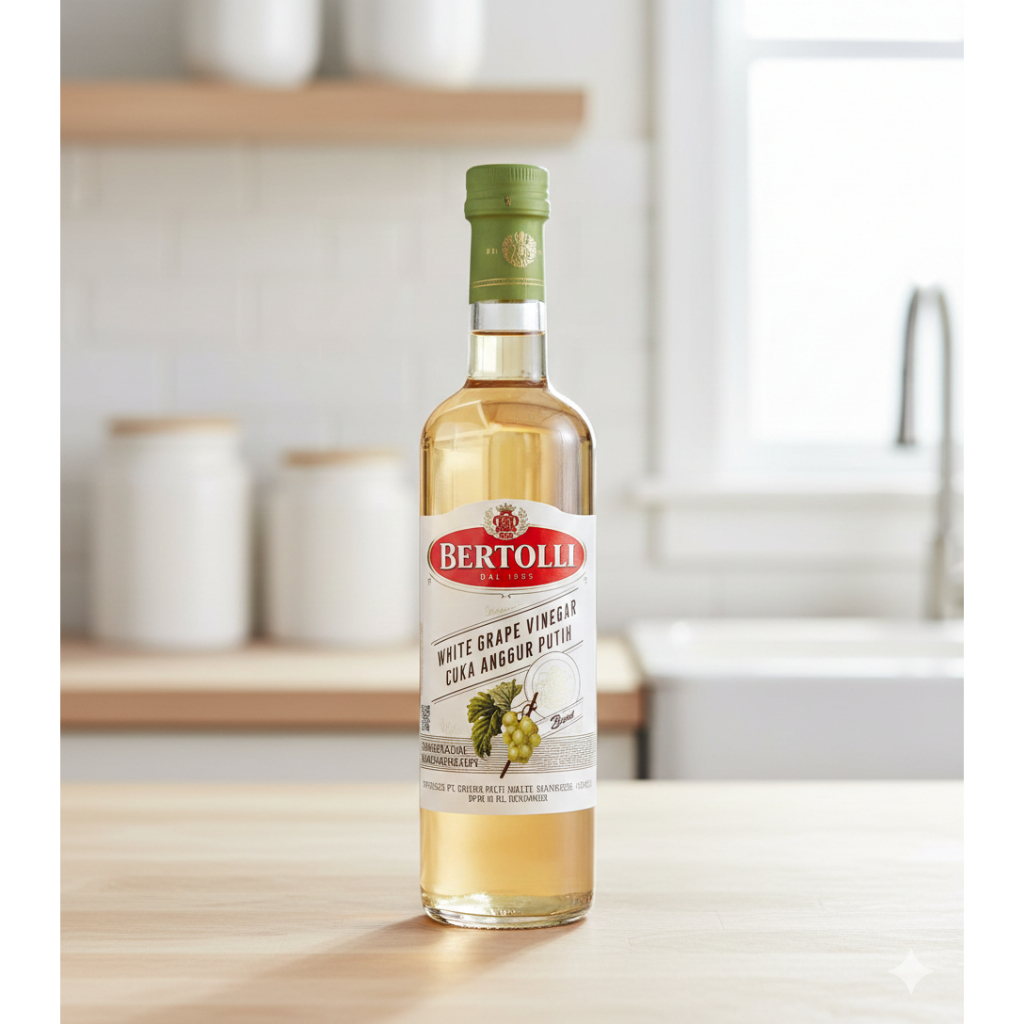 Bertolli White Wine Vinegar 500ml / Bertolli Cuka Anggur Putih 500ml