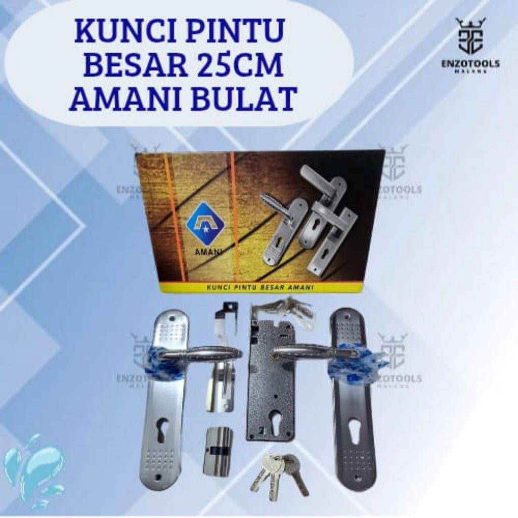 Kunci Pintu/Slot Pintu Besar WANLY/MAROON/AMANI Bulat Jagung