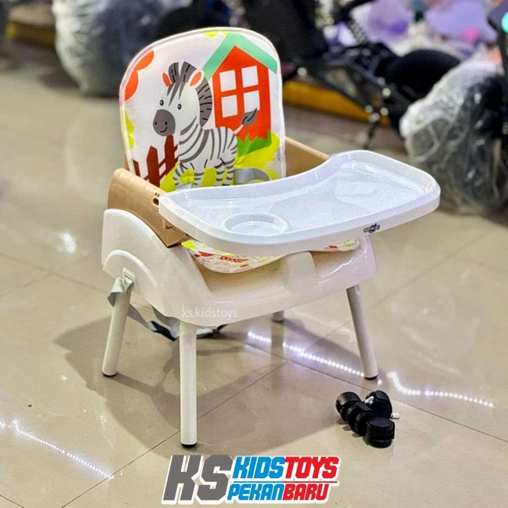 Meja kursi makan bayi kursi roda 6in1