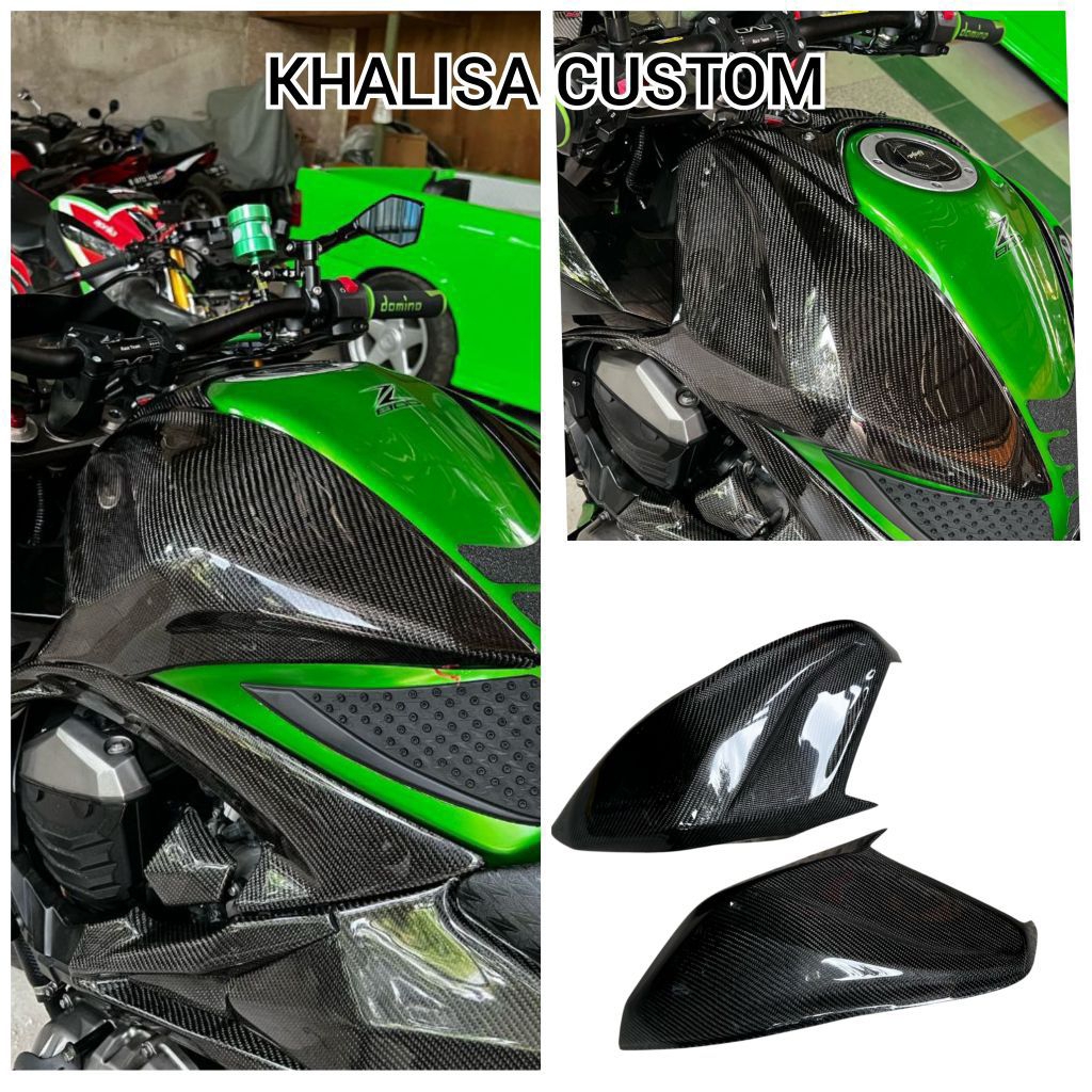 Cover tangki Samping Kawasaki z900 Carbon Kevlar Original