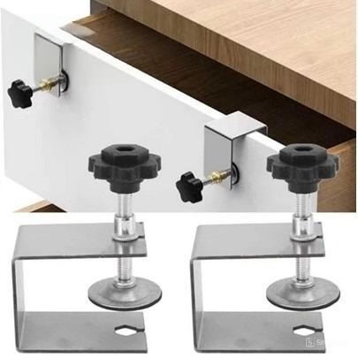 Klem Penjepit Laci Panel Kayu Klip Pemasangan Instalasi Stainless Adjustable Presisi Anti Slip Kuat 