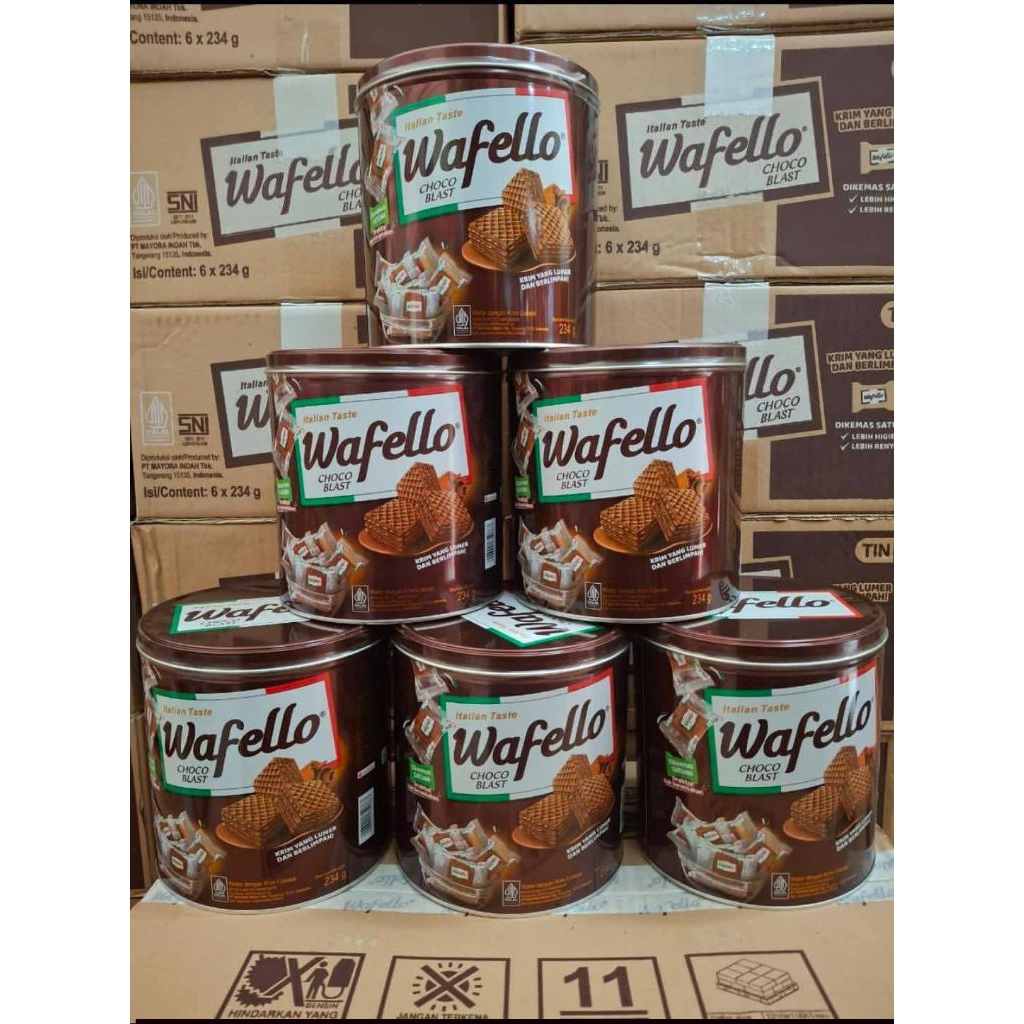 Wafer wafello 1 dus isi 6 kaleng