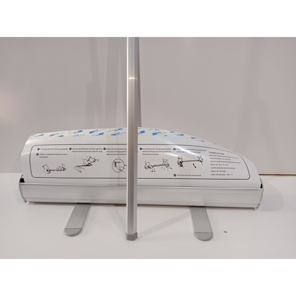 Roll Up Banner Import 60×160 cm Aluminium – Stand Banner Portable + Tas | Roll Banner Display