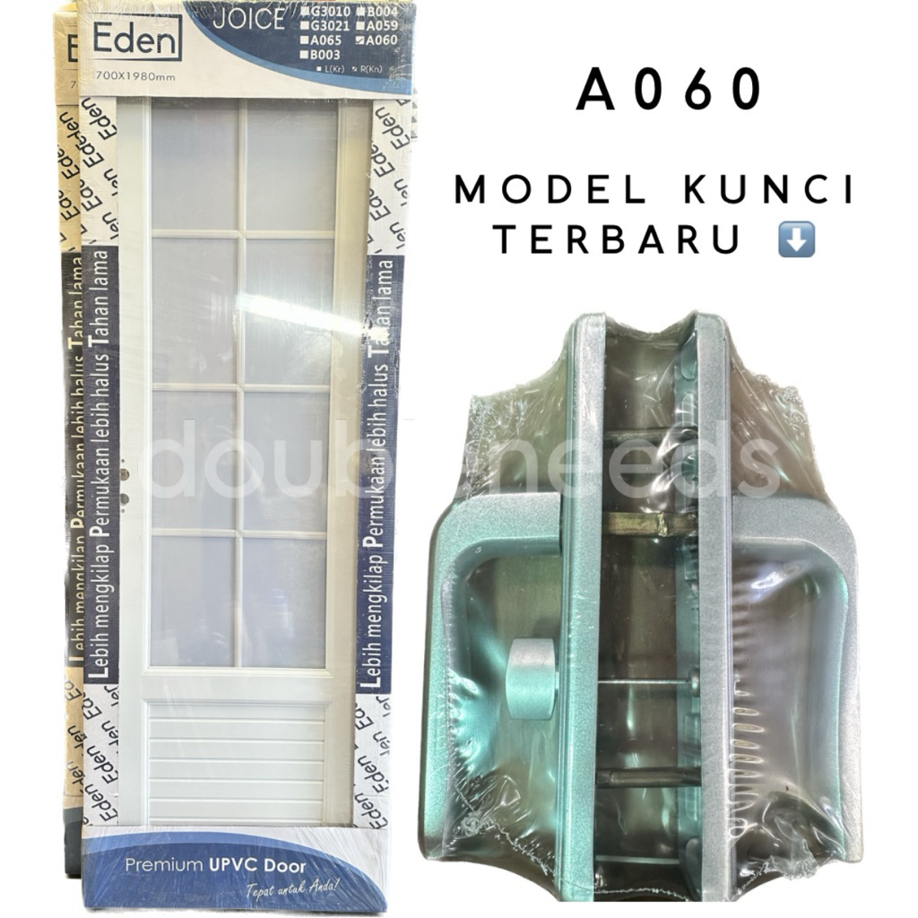 PINTU UPVC EDEN A060 / PINTU UPVC KAMAR MANDI MOTIF MINIMALIS / PINTU KAMAR MANDI KEKINIAN