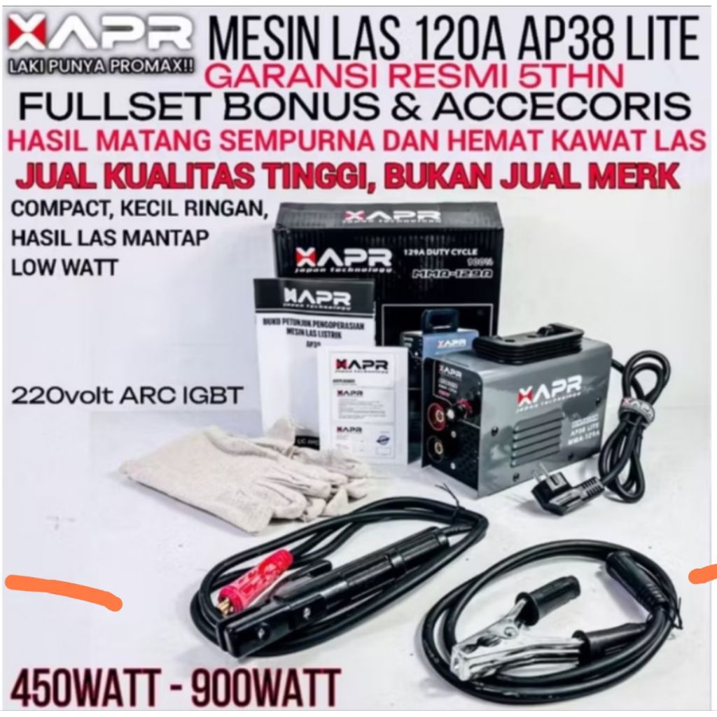 apr raja mesin las 120a mma travo las inverter 450watt 900watt ap38 lite